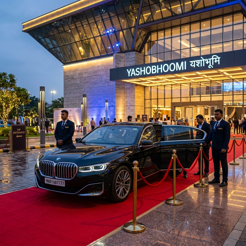 BMW 7 Series at Yashobhoomi convention center