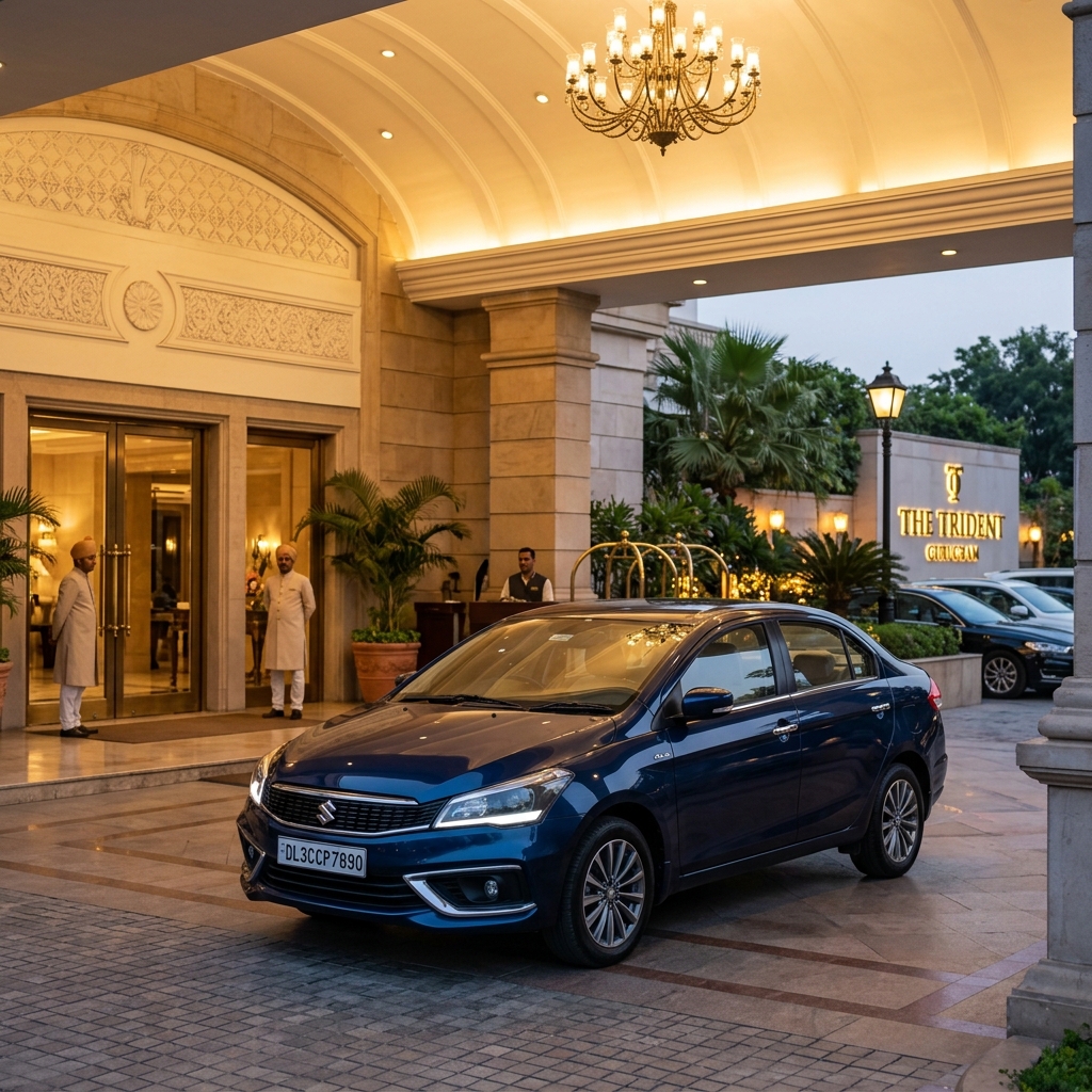 Maruti Ciaz at premium Indian hotel