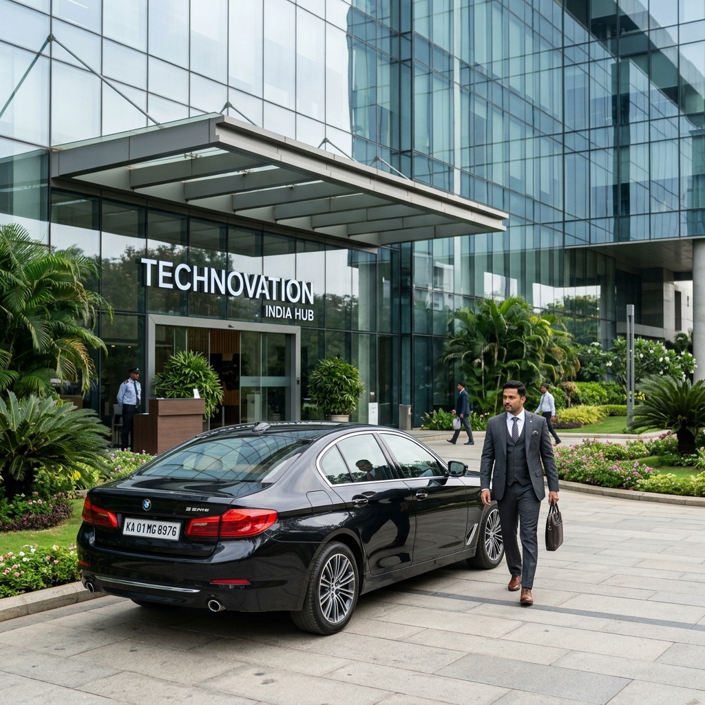 BMW 5 Series at corporate office in India